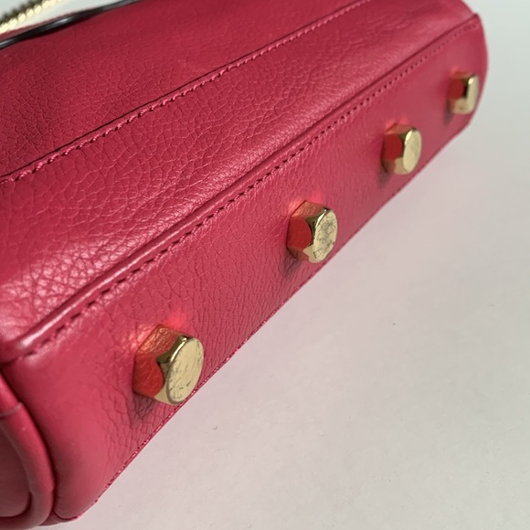 REBECCA MINKOFF Avery Crossbody Purse Bag Hot Pink Gold - Picture 13 of 14